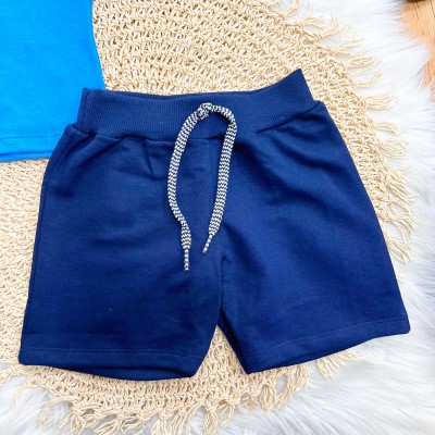 Conj. Camiseta Ride the Waves e Bermuda - Azul